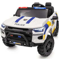 Hikiddo 24V 10Ah Ride on Toy Truck, 4WD 2 Seater Kids Electric Cars for Girl Boy w/ Remote, 4x200W Motor - White