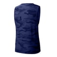 thumbnail image 4 of Uwinwear Men's Camouflage Athletic Tank Tops Sleeveless Muscle Cut Off Shirt Vests Gym Bodybuilding Fitness Workout Shirts,Dark Blue,XXL, 4 of 5