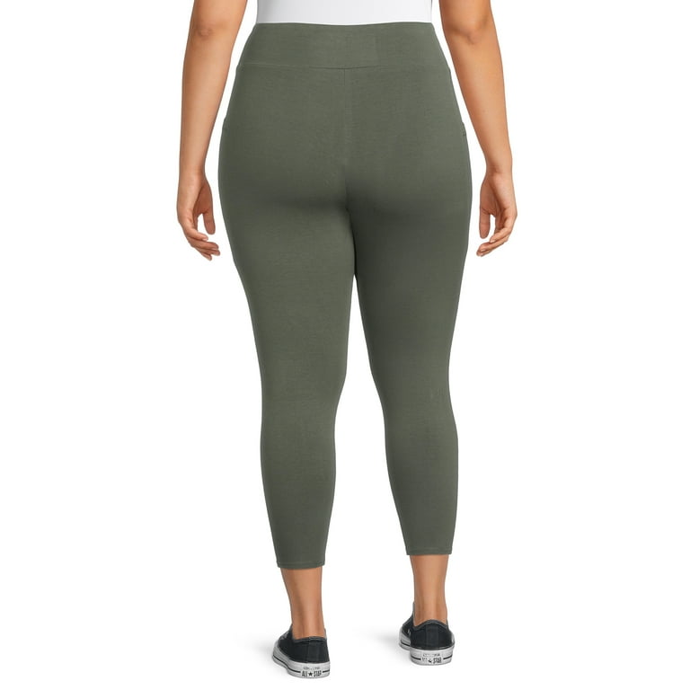 RUNNER ISLAND Womens Plus Size Workout Capris with Tummy Control, Pocket,  Trendy Lattice & Stretch at  Women's Clothing store