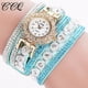 thumbnail image 1 of Pulseras para mujer, regalos para mujer, reloj de pulsera CCQ de cuarzo analógico informal a la moda para mujer con diamantes de imitación., 1 of 2