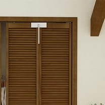 Topbathy Closet Door Lock, Bifold, White, Stainless Steel, for Folding and Sliding Doors, Safe