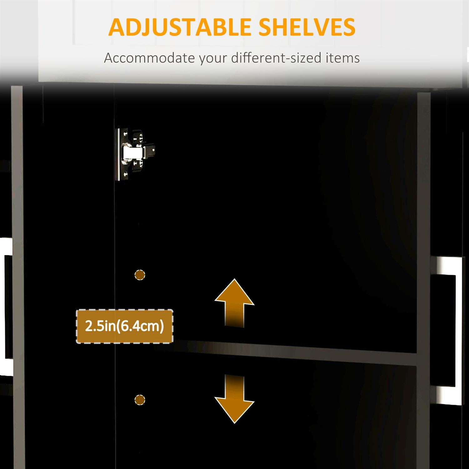 Demi Bonn 52" Modern Rolling Kitchen Cart with Drawers, Natural Wood Top & Towel Rack, Storage Cabinet for Kitchen, Black