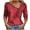 Red, variant on Womens Button Shirts Long Sleeve Shirt Fashion Floral Printed Blouses Casual Button-Up Loose Dressy T-shirt V-Neck Lapel Pullover Top Red M