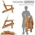 thumbnail image 5 of Oversize Wooden Outdoor Folding Adirondack Chair with Pre-Assembled BackRest & SeatBoard, Wood Patio Chair for Garden Backyard Porch Pool Deck Firepit, 5 of 8