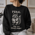 thumbnail image 5 of Diabetes Awareness Shirt, Feral Like My Blood Sugar Sweatshirt, Funny Raccoon Juice Box Hoodie and T-Shirt, Diabetic Gift for Women, 5 of 9