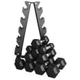 BalanceFrom 150 LB Dumbbell Set with A-Frame Rack, Pair of 5, 10, 15, 20, 25 LB