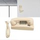 thumbnail image 4 of Retro Wall Phone Waterproof Decorative Corded Telephone with Volume Control for Home Bar Bathroom Beige, 4 of 5