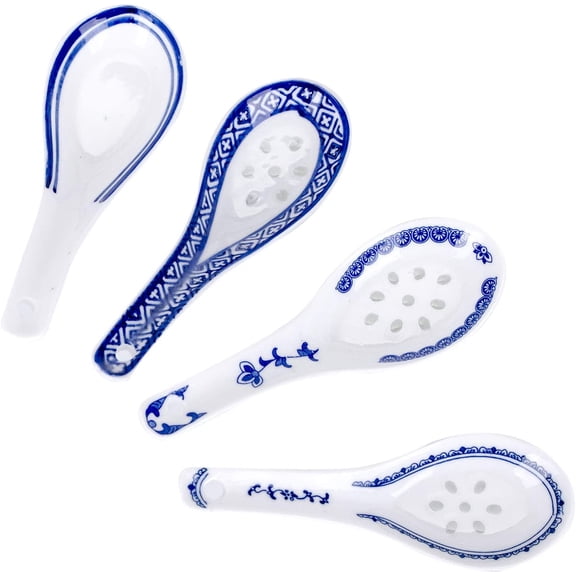 Ramen Chinese Spoons Asian Spoon Chinese Soup Spoons Ceramic Porcelain Yogurt Spoon