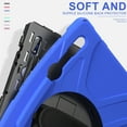 thumbnail image 6 of Dteck for Samsung Galaxy Tab S9 Ultra Case, S8 Ultra 14.6 Inch Tablet Case with S Pen Holder Rugged Case with Rotating Kickstand Hand Strap Shoulder Strap,Blue, 6 of 9