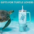 thumbnail image 3 of 30 Oz Sea Turtle Tumbler with Handle and Straw, Insulated Stainless Steel Coffee Travel Cup Mug Water Bottle, Christmas Unique Cute Sea Turtle Gifts for Women Turtle Lovers Mom Men, 3 of 6