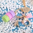 thumbnail image 2 of Colorful Cute Macaroon Eiffel Tower Keychain Keyring Bag Pendant Car Charm Decoration(Purple), 2 of 3