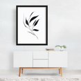 thumbnail image 2 of Minimalist Floral Art - Line Drawing Line Art Minimalist Black and White Abstract Botanical Floral Modern Art Black Framed Wall Art Print 8 x 10 inches, 2 of 3