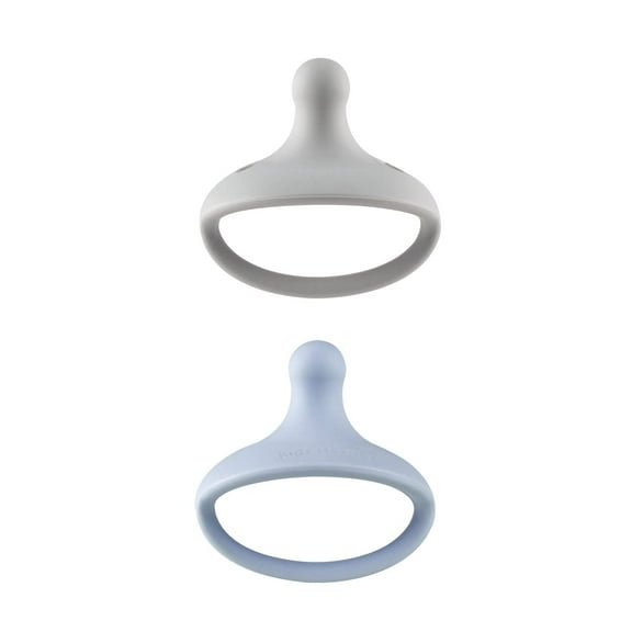 Kids Heroes One-Piece Silicone Pacifiers for Babies 3-36 Months, BPA-Free, 2 Pack, Blue and Grey