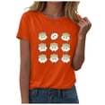 thumbnail image 1 of DXOUPM T-Shirts pour Femmes Mignon Imprimé Boulette Col Rond Manches Courtes Hauts d'Été Doux, 1 of 3