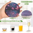 thumbnail image 7 of 6 Pcs Drink Coasters with Holder 3.94in Woven Coasters for Drinks Night Scene and Butterflies Coaster Set for Protection Table, 7 of 7