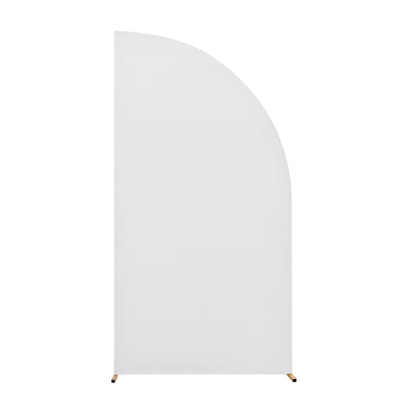 OIUR Half Moon Arch Cover Wedding Backdrop Stand Cover Stretchy Fabric Backdrop Arch Cover for 6Ft Half Moon Arch Engagement Baby Shower