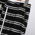 thumbnail image 7 of Lenpel Women's Plus Size Lounge Pants Elastic Waist Drawstring Wide Leg Striped Pajama Pants Soft Comfy Sleep Pants Casual Pj Bottoms, 7 of 7