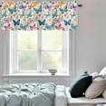 thumbnail image 6 of Valance Curtains for Windows Colorful Butterfly Kitchen Curtians Window Treatment Watercolor Spring Topper Curtain Rod Pocket Valances for Kitchen Bathroom Living Room 54x18in, 6 of 9