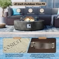 thumbnail image 3 of VENTOPYR 41-inch Round Outdoor Propane Fire Pit Table with Fire Glass, 3 of 8