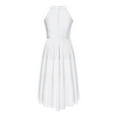 thumbnail image 2 of Nyeemya Girls Sequined Sleeveless Ballet Contemporary Lyrical Dance Dress Leotard Irregular Skirt Costumes White 6, 2 of 6