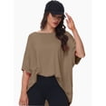 thumbnail image 5 of Women's Oversized T Shirts Summer Short Sleeve Loose Fit Casual Crewneck Plain Tops, 5 of 6