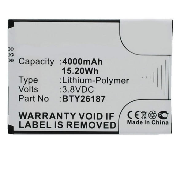 Batteries N Accessories BNA-WB-P3454 Cell Phone Battery - Li-Pol, 3.8V, 4000 mAh, Ultra High Capacity Battery - Replacement for Mobistel BTY26187 Battery