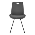 thumbnail image 4 of Armen Living Coronado Modern Faux Leather Dining Side Chair in Gray, 4 of 4