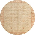 thumbnail image 1 of Ahgly Company Indoor Round Abstract Brown Gold Oriental Area Rugs, 6' Round, 1 of 6