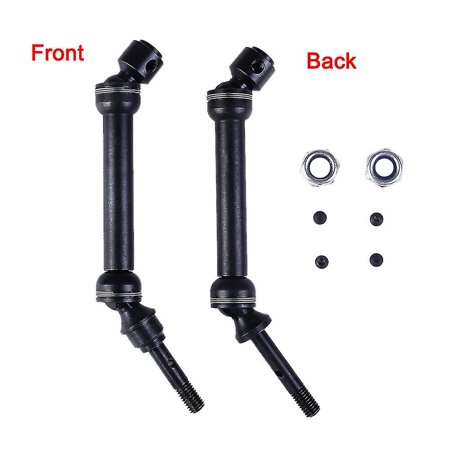 RCAWD Steel CVD Drive Shafts For Traxxas Slash/Rustler/Hoss 4X4 - Front & Rear Set, Black