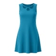 thumbnail image 7 of ClodeEU Women's Sleeveless Cutout Neck Mini Dress,Casual A Line Sundress for Summer Navy,Women's Plus XL, 7 of 7