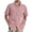 Pink, variant on ZCFZJW Mens Cotton Linen Shirts Casual Summer Short Sleeve Stand Collar T-Shirts Trendy Solid Color Big and Tall Regular Fit Comfy Beach Holiday Vacation Tees Tops with Pockets Green M