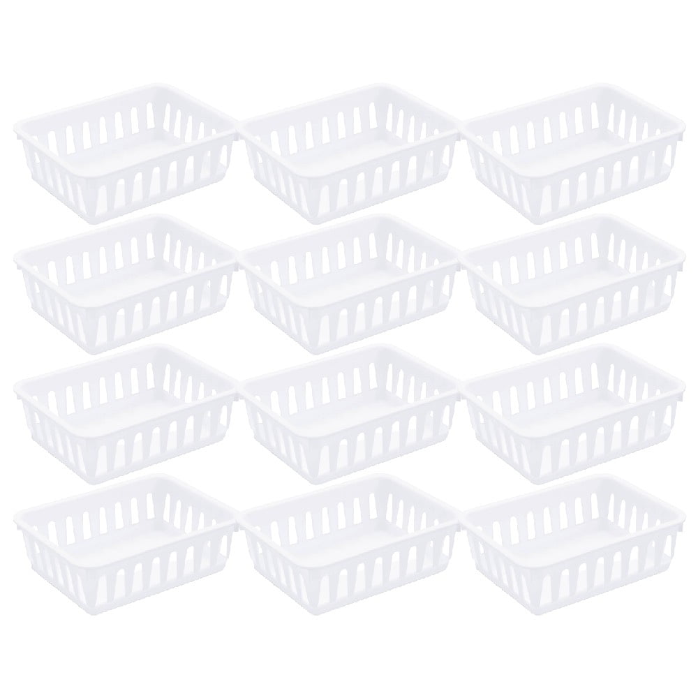 Details about   Plastic Rectangular Storage Trays Baskets Organization Bundle Set of 4 