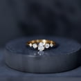 thumbnail image 6 of Rosec Jewels Lab Grown Diamond Pear Shaped Engagement Ring - EF-VS Quality Certified - 5 Stone Diamond Ring - with Jewelry Box, 14K Yellow Gold, US 5.00, 6 of 7