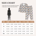 thumbnail image 4 of Honeii Pirate Skull And Anchor Print Women's Pajama Sets Long Sleeve Button Down Sleepwear Nightwear Soft Pjs Lounge Sets 2PCS-Medium, 4 of 7