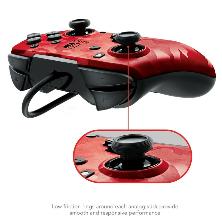 PDP Faceoff Deluxe Super Mario Nintendo Switch Controller Red