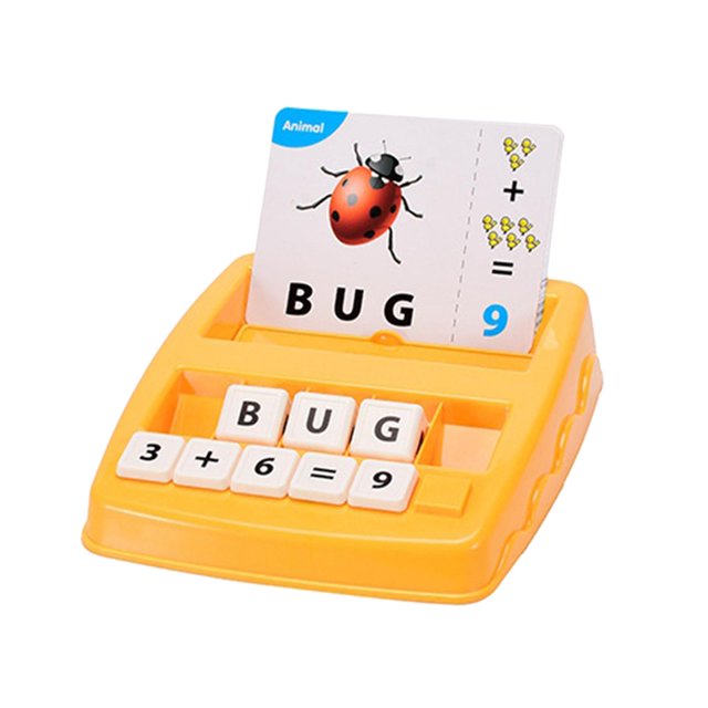 Juego de lectura de ortografía 2 en 1 perfecl Materiales de aprendizaje preescolar amarillo
