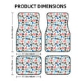 thumbnail image 2 of Cauagu Sport Items Pattern Car Floor Mat Set of 4,Car Carpet Mats Car Mats with Anti-Slip Backing & Driver Heel Pad Universal Fit for Cars/Trucks/SUV/Vans, 2 of 6