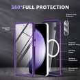 thumbnail image 3 of CASEFIV for Samsung Galaxy S23 FE 5G Case,Compatible with Magsafe[Built-in 9H Tempered Glass Screen Protector & 2X Camera Lens Protector] Full Body Shockproof Case,Purple, 3 of 6