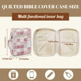 thumbnail image 7 of Xoenoiee Pink White Checkered Patchwork Floral Print Bible Cover for Women Large Bible Bag Quilted Bible Case with Zipper Pocket and Handle Carrying Book Cover Christian Study Supplies Accessories, 7 of 7
