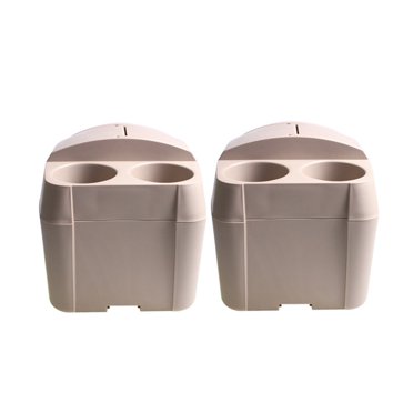 unbranded Vehicle-mounted Multi-function Dustbin Tray with Cup Holder Universal Traveling Portable Trash Can Beige