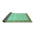 thumbnail image 2 of Ahgly Company Indoor Rectangle Abstract Turquoise Blue Modern Area Rugs, 2' x 5', 2 of 4