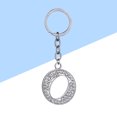thumbnail image 3 of Simple Stylish Letter Key Chain Metal Rhinestones Key Ring Alphabet Keychain Bag Pendant Charm Birthday Gift (Letter O), 3 of 8