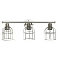 thumbnail image 3 of Home Decorative 3 Light Cage Vanity Light, Brushed Nickel, 3 of 7