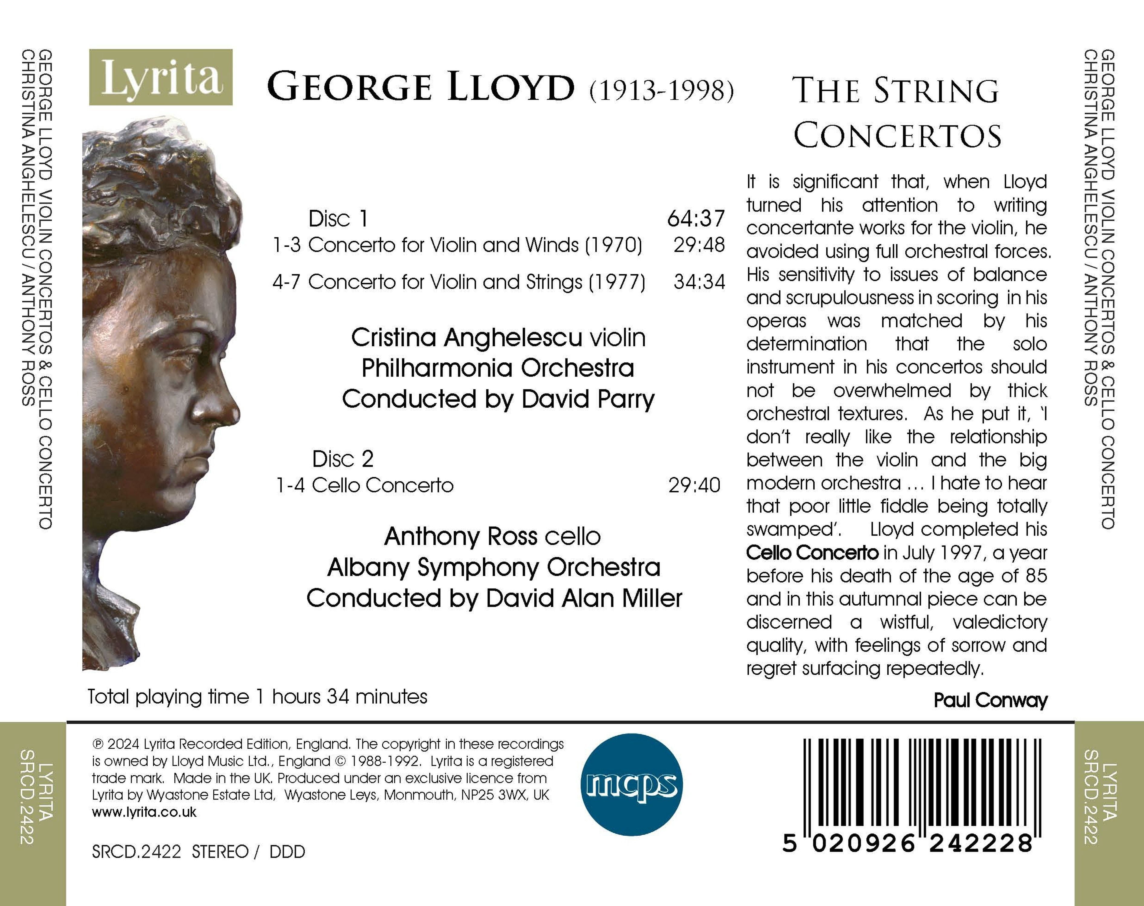 Cristina Anghelescu - Lloyd: The Violin & Cello Concertos - Music & Performance - CD