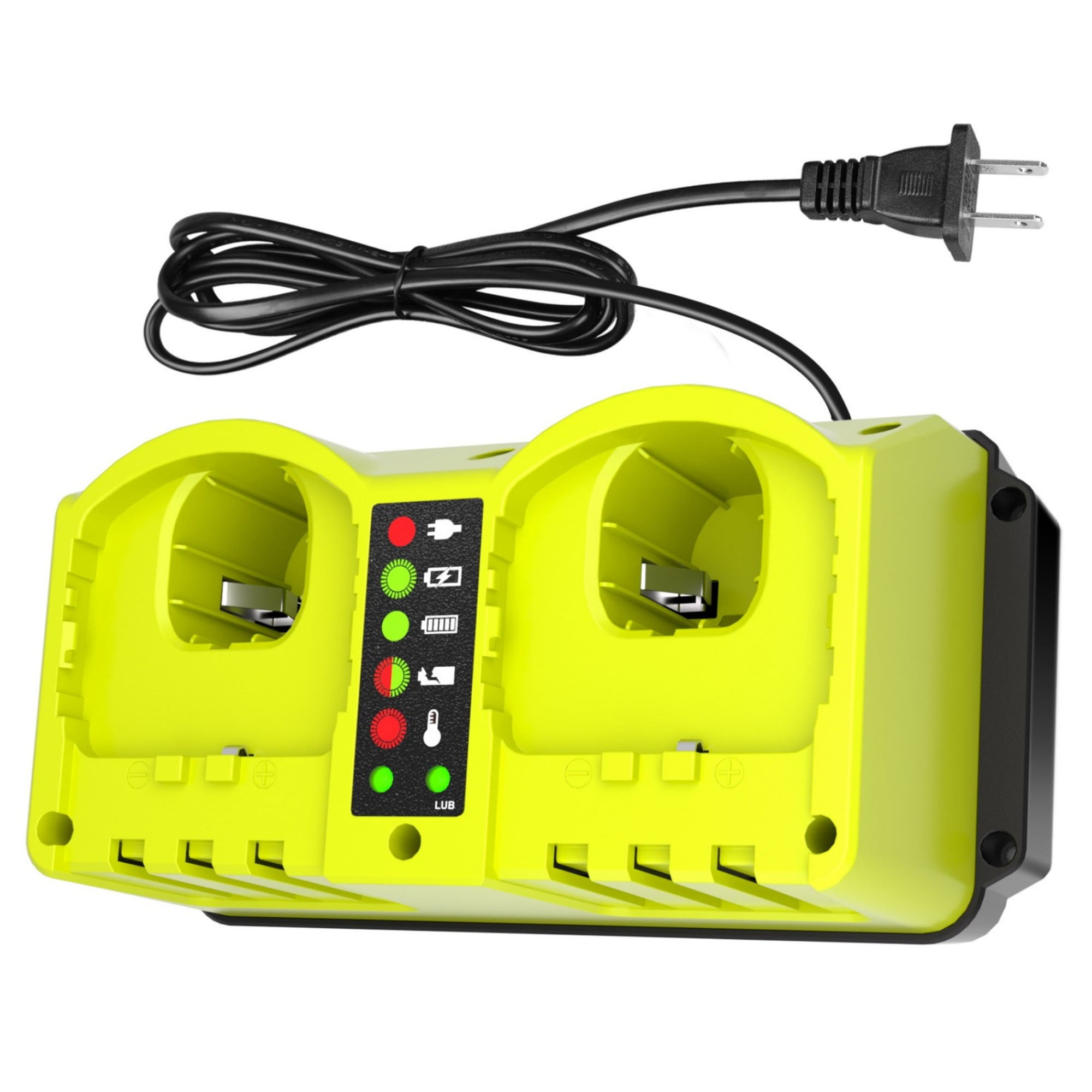 18V Dual-Port Simultaneous Charger for Ryobi ONE+ 18 Volt Battery P102 P103