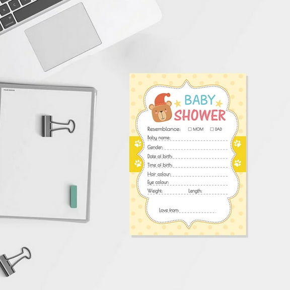 Raindrops  20 Pcs Babies Game Card Baby Shower Advice Cards New Parent Mother