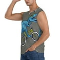 thumbnail image 3 of Balery Fun Riding Dinosaur Men's Sleeveless Muscle Shirts Workout Tank Top, Moisture Wicking, Odor Protection-3X-Large, 3 of 8