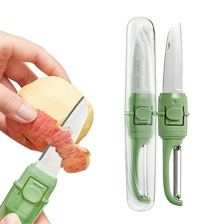 

Big Sale!Piaybook Fruit Peeling Household Folding Multifunctional Double Head 2 In 1 Tool