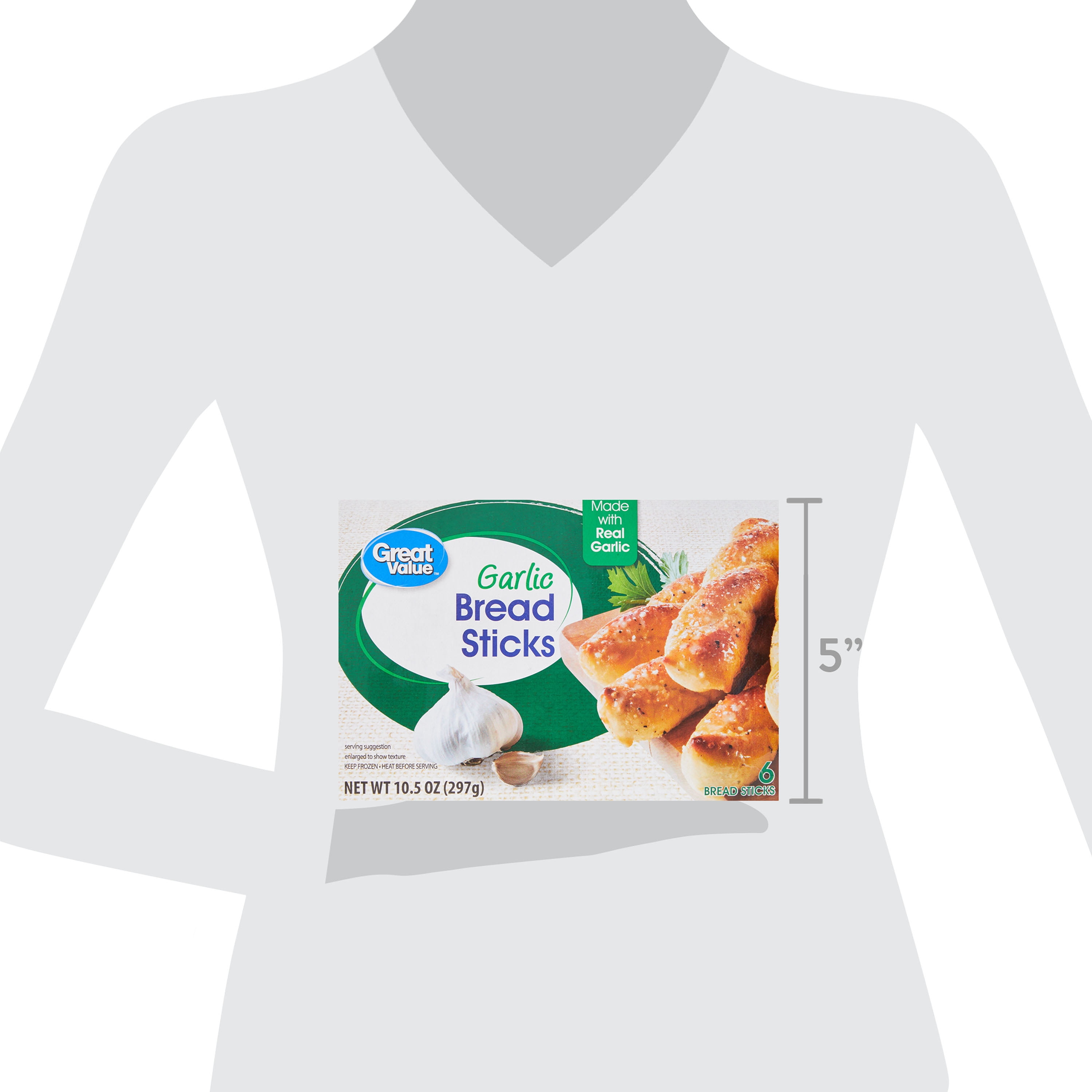 Great Value Garlic Bread Sticks, 10.5 oz (Frozen)