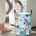 thumbnail image 6 of Uemuo Building Truck Pattern Circular Laundry Hamper Basket with handles,Collapsible laundry basket,Large capacity laundry hamper,Laundry Organizer-Medium, 6 of 8